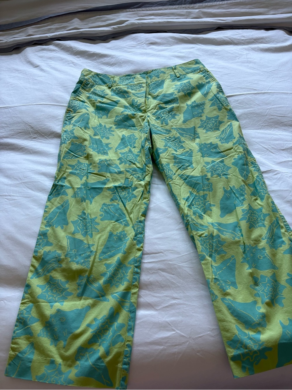 Lilly Pulitzer Green Patterned Pants
